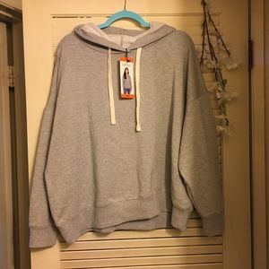 Buffalo David Bitton Grey Fleece Pullover Hoodie. Size XXL